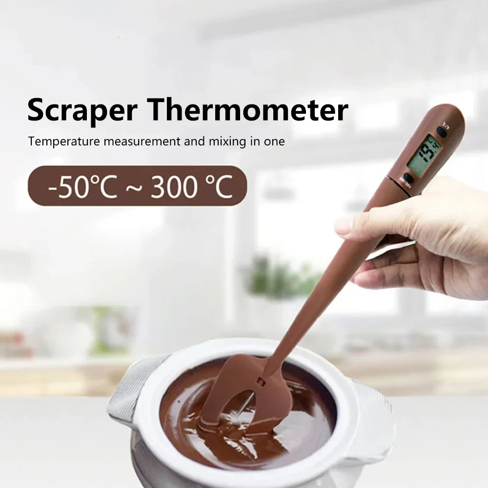 Digital Spatula Thermometer Cooking Baking 2 in1 Electronic Thermometer Chocolate Scraper Candy Temperature Gauge Kitchen Fry