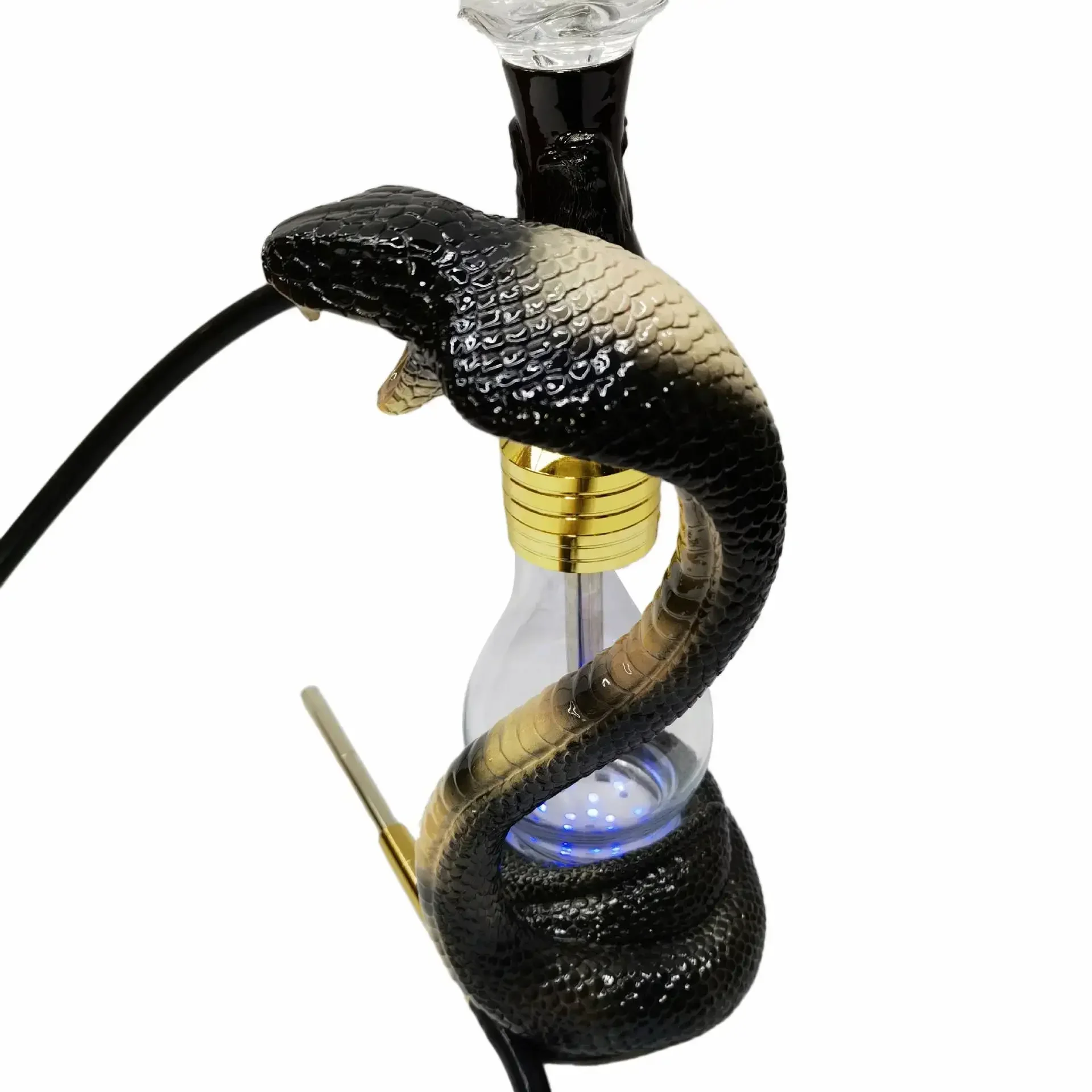 Resin Hookah Cups Golden     Smoke From Mouth