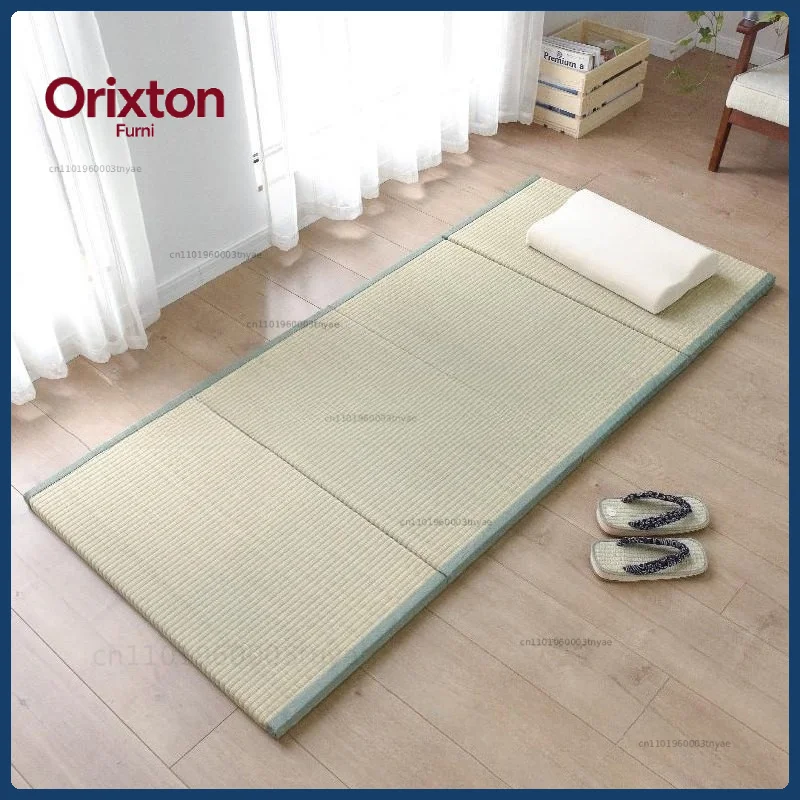 Foldable Tatami Mattress - Natural Rush Grass & Coconut Palm Mat for Sleeping, Yoga & Home Decor, memory foam mattress