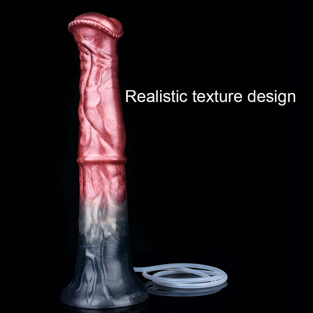 LICKER Horse Squirting Dildo Realistic Masturbator Animal Penis With Suction Cup Butt Plug Sex Toys Vaginal Massage For Women