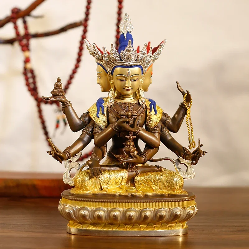 GOOD quality Gilding Buddha statue Asia Nepal temple bless safe healthy luck Namgyalma ZUN SHENG pusa bronze