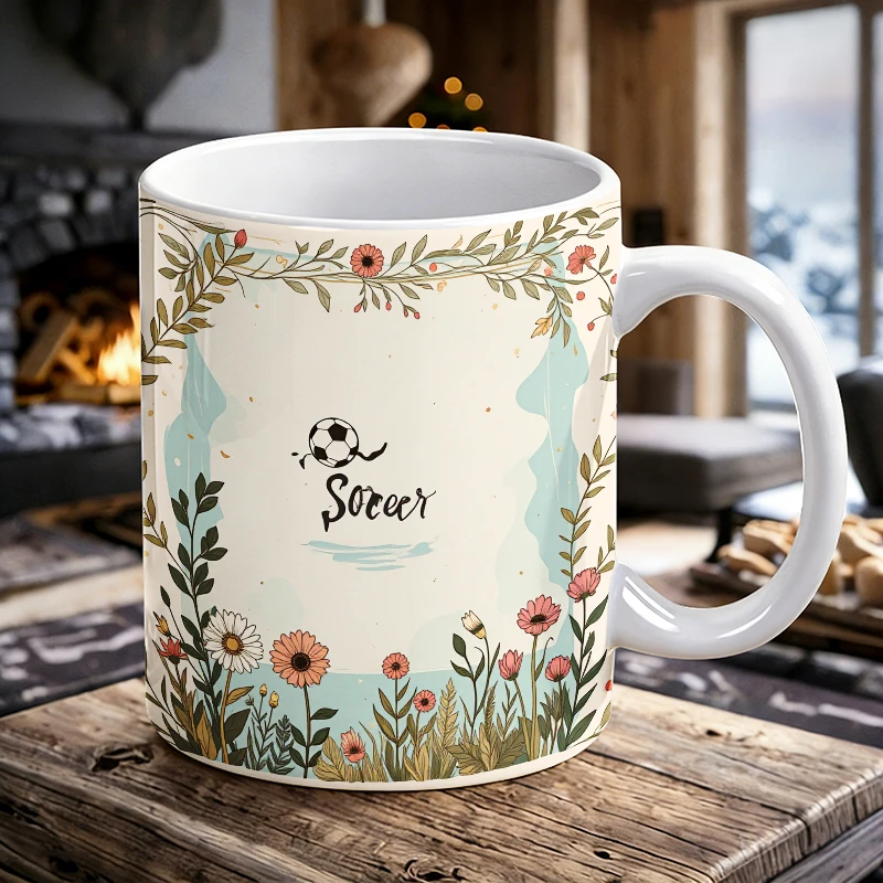 

Soccer Bloom Button Print Mug with a bottle opener function of 2026 Major Football Event