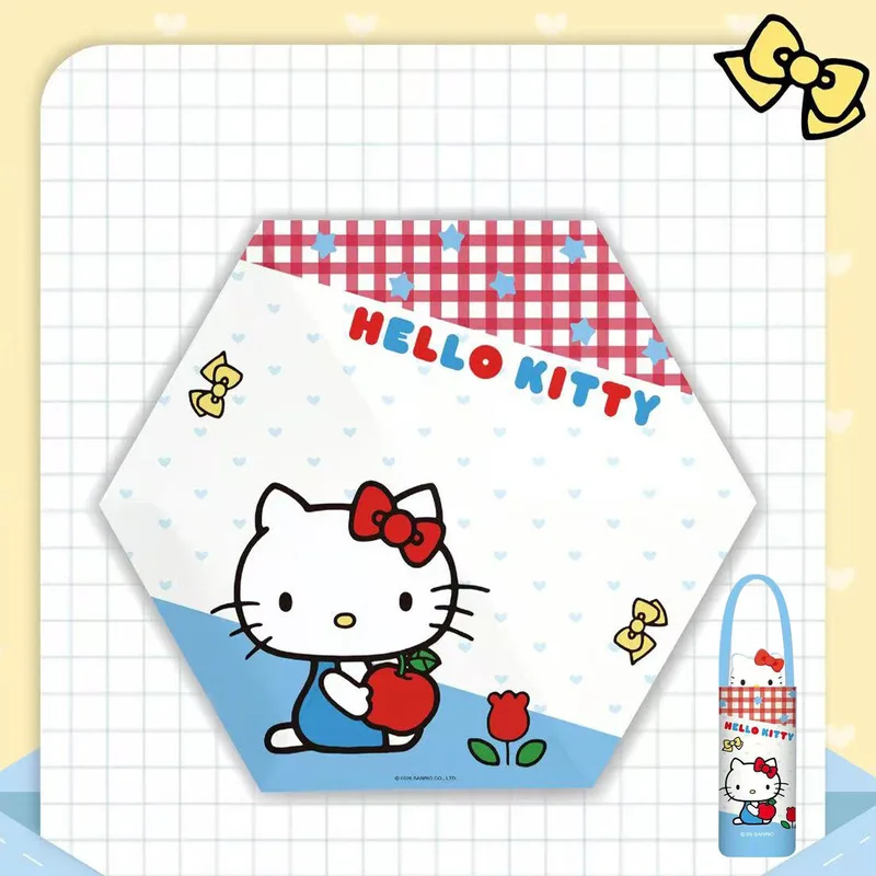 Anime Hello Kitty Cartoon 5-fold Umbrella Sunscreen Vinyl Fairy Umbrella Kawaii Portable Sunscreen Umbrella Gift for Friends view 5