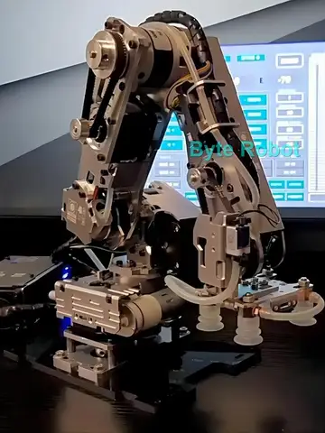 Arduino 로봇 DIY 키트 Gcode 프로그래밍 가능 스테퍼 모터 용 흡입 컵 및 스테퍼 클로가있는 큰 부하 4 축 스테핑 로봇 암