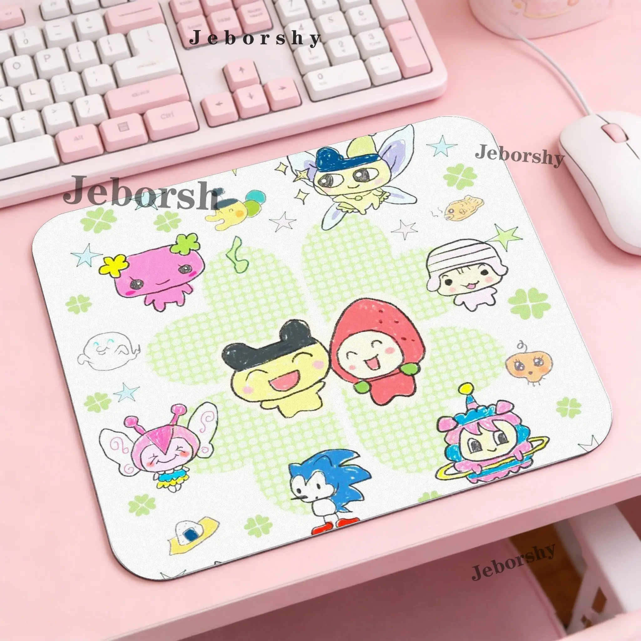 Game Fanart Cute Cartoon T-TamagotchiS Office Computer Desk Mat Table Keyboard Big Mouse Pad Laptop Cushion Non-slip