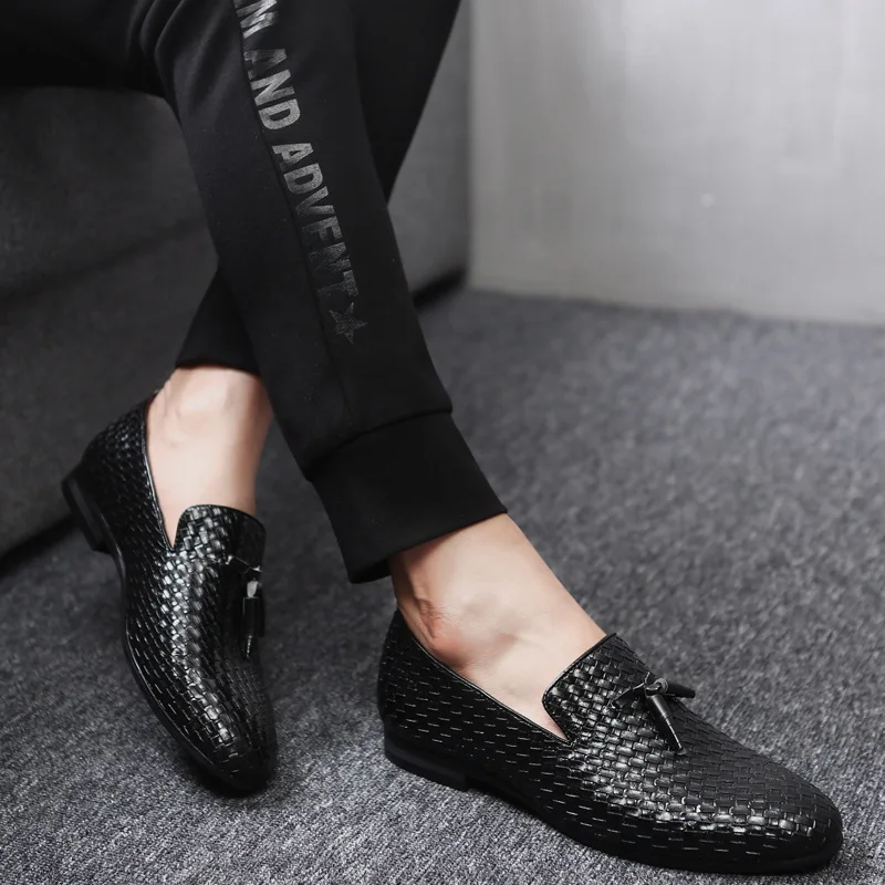 Italian Brand Men Shoes Formal Loafers Men Dress Shoes Oxford Sepatu Slip On Pria Wedding Men Shoes Elegant Chaussure Homme Bona