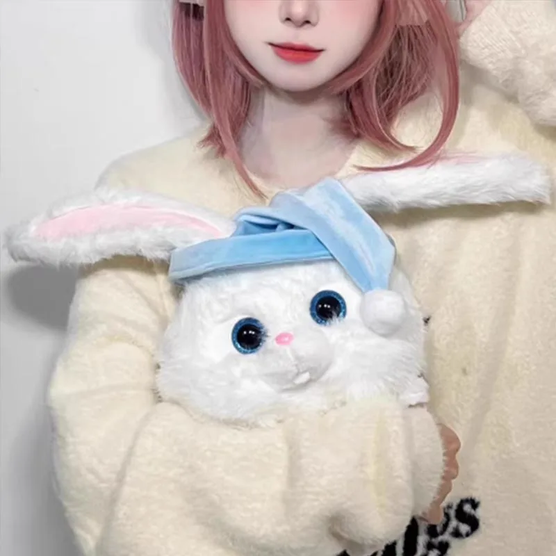 

Kawaii Plush Doll Animated Movie Character Rabbit Snowball Fluffy Soft Stuffed Animal Toy with Removable Pajama Girls Present