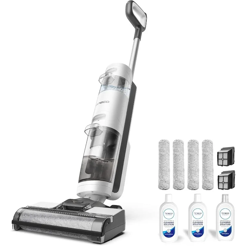 Tineco iFLOOR 3 Breeze Complete 33.8 OZ Floor Cleaning Solution Replacement 2 HEPA Assembly 2 Brush Roller Set,Cordless Wet Dry