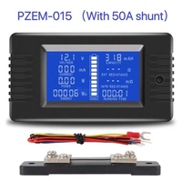 PZEM-015 50A Digital Battery Tester Ammeter Voltmeter Power Meter Power Capacity Impedance Residual Power Tester(With 50A shunt)