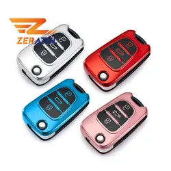 TPU Shell Fob For Hyundai Elantra Accent i20 i30 ix35 For KIA Rio 3 Soul Optima Ceed K2 K5 Cerato Sportage Car Key Cover Case