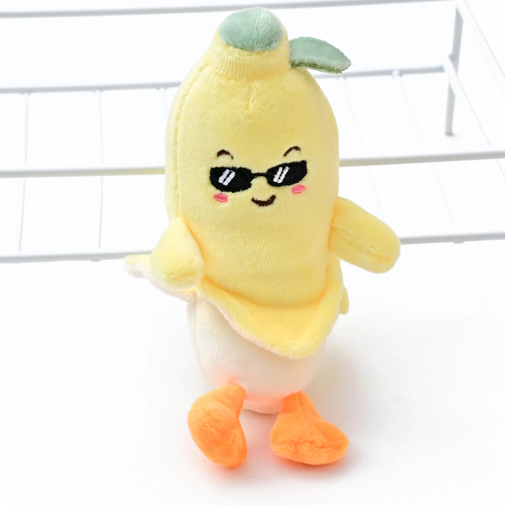 New cute expressive banana  Plush keychain backpack pendant  funny decoration doll good quality christmas festival birthday gift