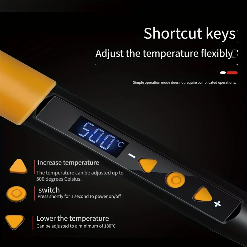 US Standard Digital Display Soldering Iron Set with LED Digital Temperature Control (180-500°C), 15-Second Rapid Heating, PCB Ci view 5