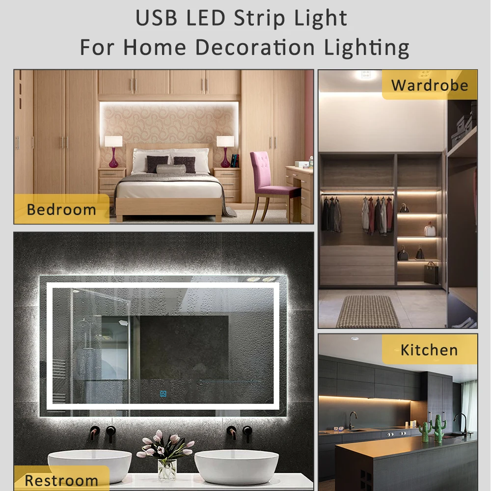 5 فولت USB COB LED قطاع ضوء 320 المصابيح/م الدافئة الطبيعية الباردة الأبيض مرنة حزام خفيف 2pin 8 مللي متر لغرفة النوم غرفة المعيشة ديكور المنزل