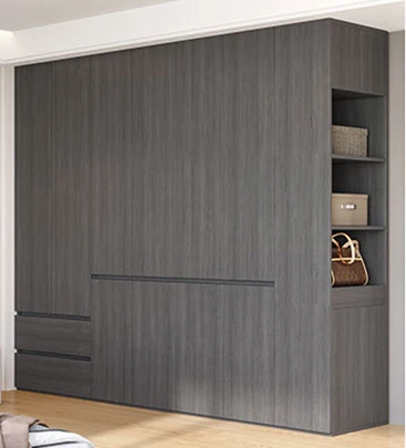 Custom Hotel Wardrobe, Modern Vertical Wall-Mounted Wooden Wardrobe, Home Furniture.