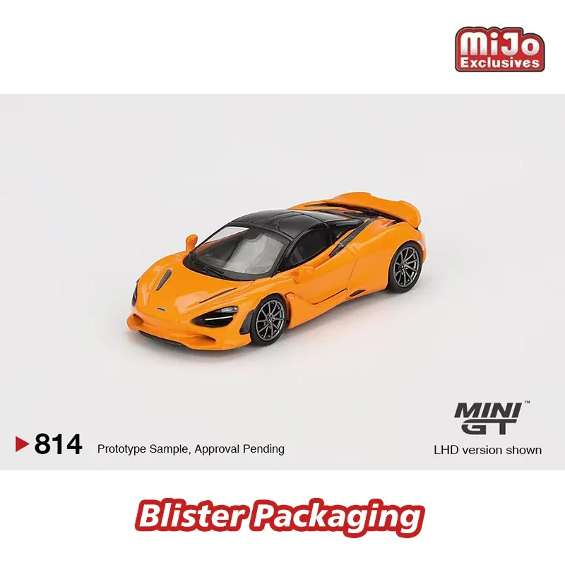 Preventa MINIGT 814 MCL 750S naranja 1:64 Diecast Diorama modelo colección juguetes en miniatura