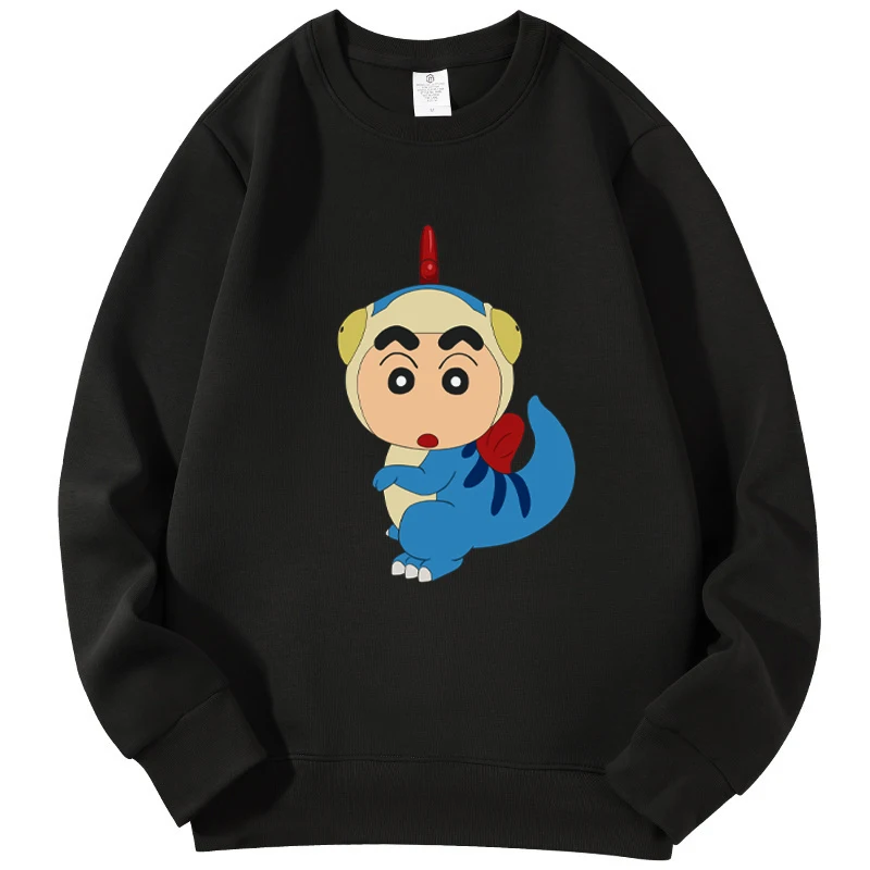 

New Crayon Shin-chan Sweater Autumn and Winter Girls Long Sleeve Sweater Round Neck Jelly Cotton Couple Print Pattern Top Gift