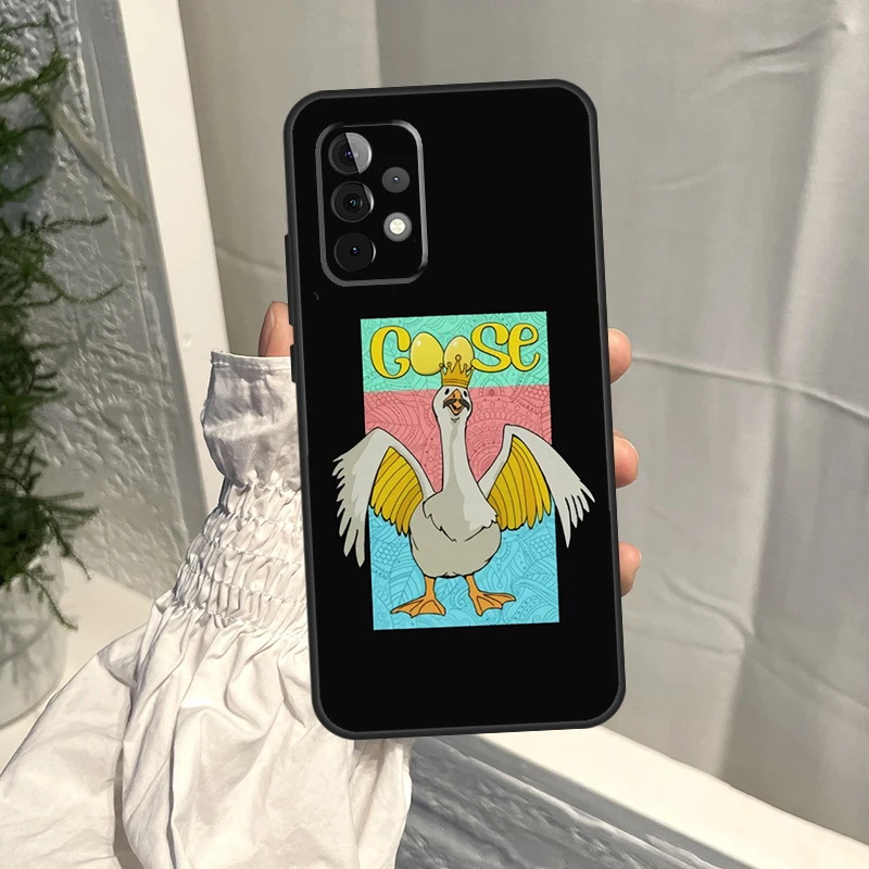 Custodia Cartoon Cute Goose Duck per Samsung Galaxy A16 A36 A56 A06 A13 A53 A33 A23 A55 A35 A17 A54 A34 A14 A52 A32 A15