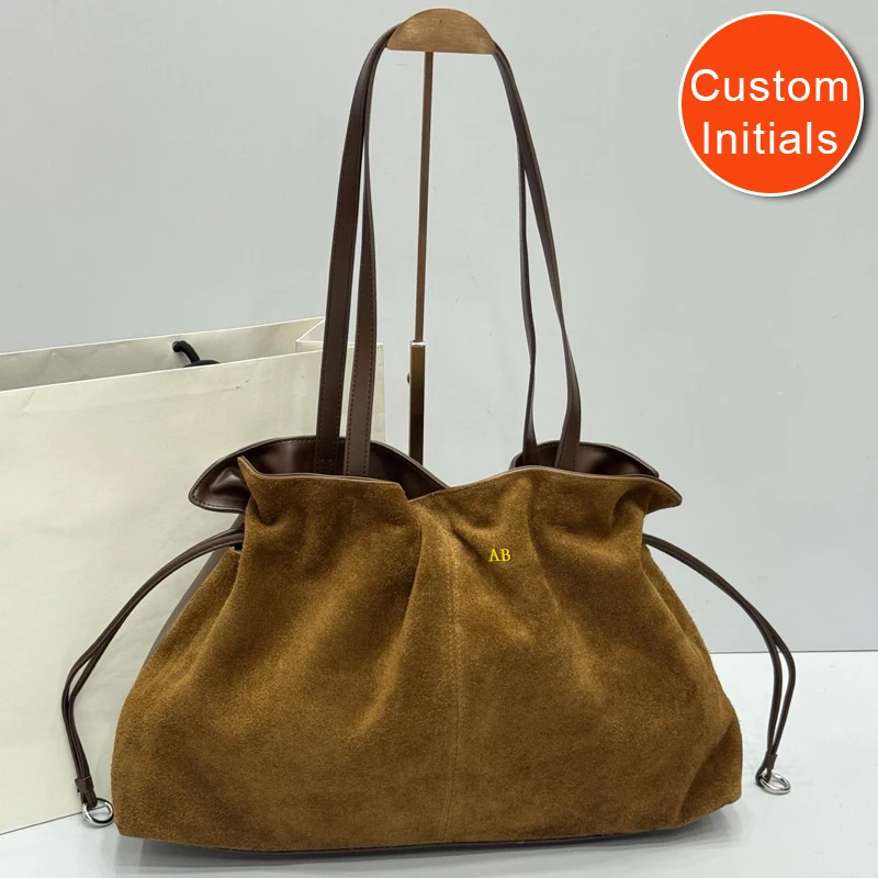 

Free Custom Initials Leather Tote Bags For Women Luxury Designer Handbag And Purses 2026 New In Large Capacity Underarm Shoulder