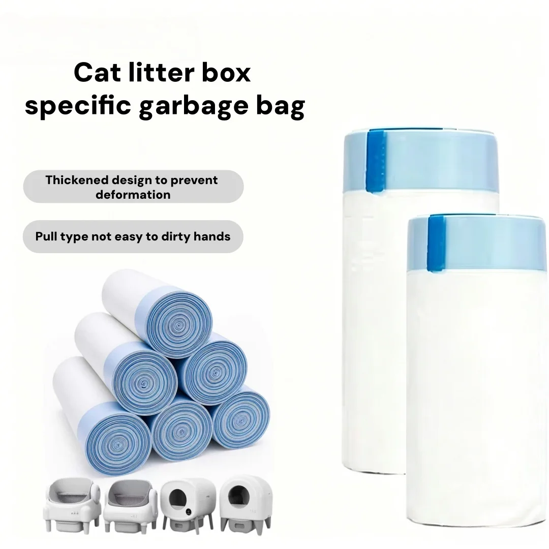 26 Inch X 11.8 Inch Automatic Litter Box Bag, Suitable for Self-Cleaning Litter Box Liner Replacement, with Drawstring, Heavy-Du