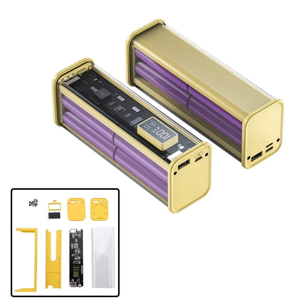 Imagem -05 - Carregador de Bateria 18650 Polímero 20000ma Faça Você Mesmo Portátil Mini Power Bank Digital Display Box Fonte de Alimentação Móvel 8*18650