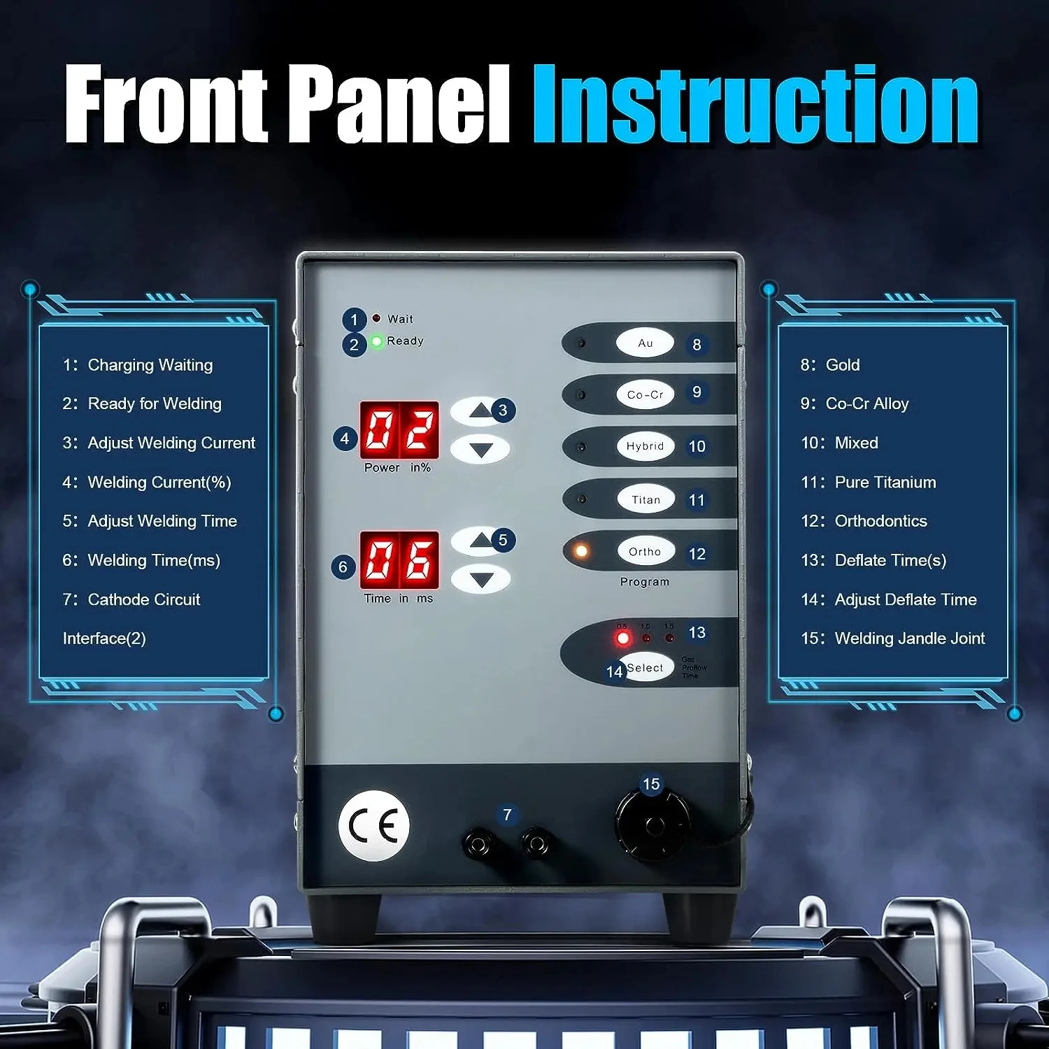 

100A Spot Welder Automatic Numerical Control Touch Pulse Argon Welder Handheld Weld Machine Jewelry Spot Welding Machine