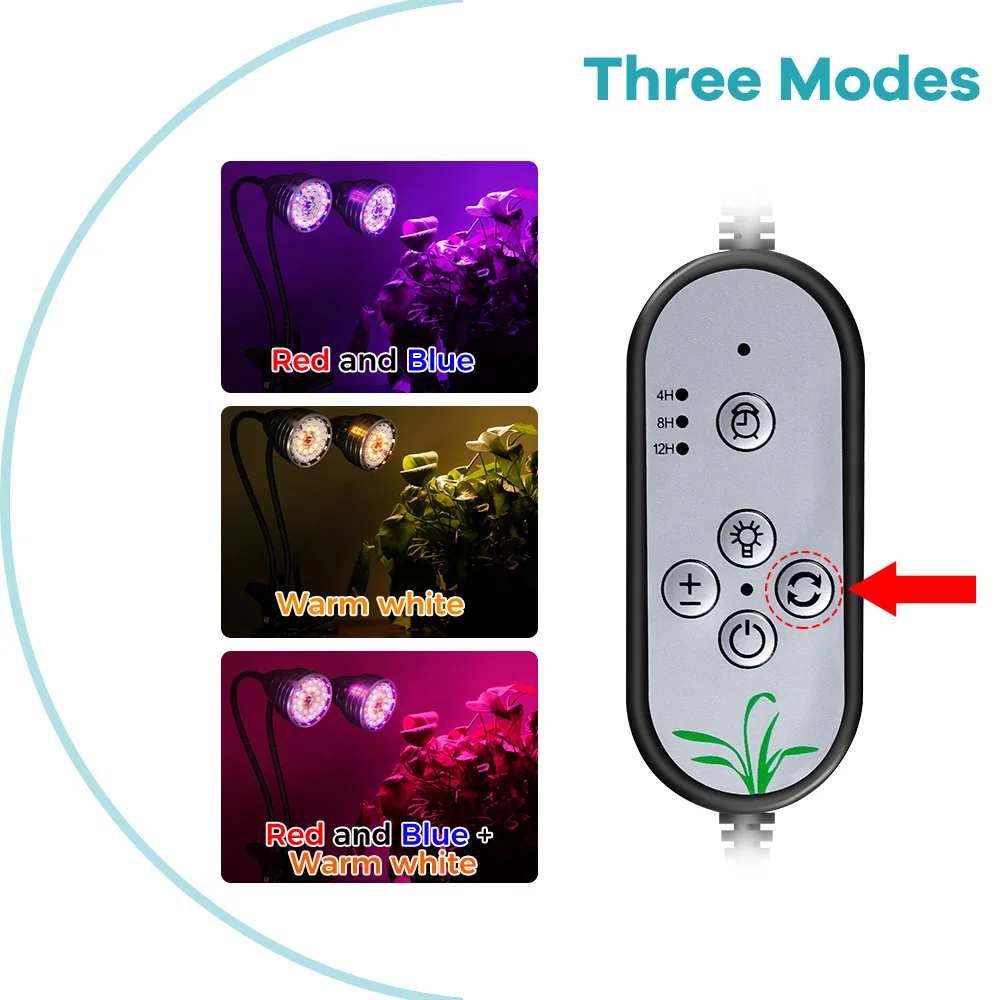 USB Full Spectrum LED Plant Grow Light 5V 3Modes Timing Hydroponic Seedlings Cultivate Lamp Greenhouse Tent Growth Fill Lighting