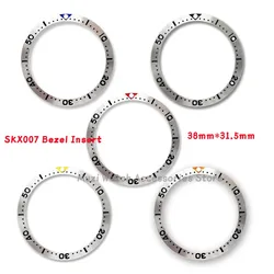 38mm*31.5mm SKX007 Silver Stainless Steel Polished Bezel Insert For Seiko SKX007 009 011 SBBN015 017 SKZ209 SKZ211 SRPD Watch