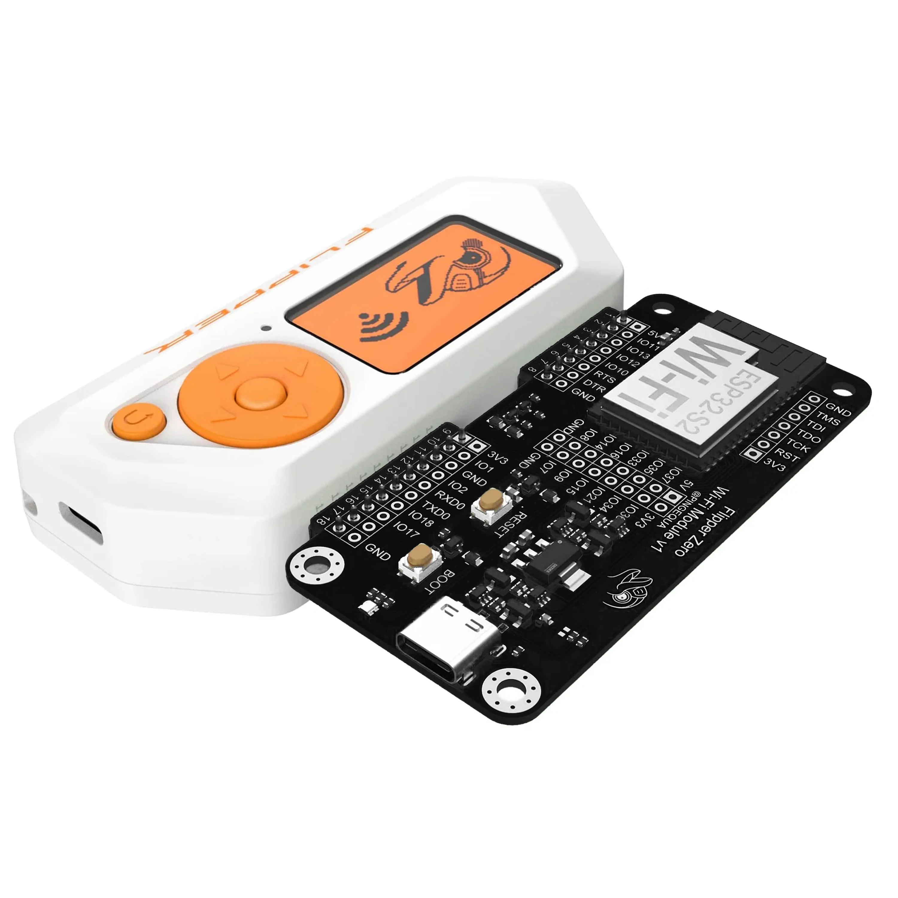 Płytka rozszerzeń Wi-Fi do Flipper Zero, ESP32-S2, z gotowym oprogramowaniem, czarna płytka PCB, USB-C, PINGEQUA, czarna. — zdjęcie produktu 6