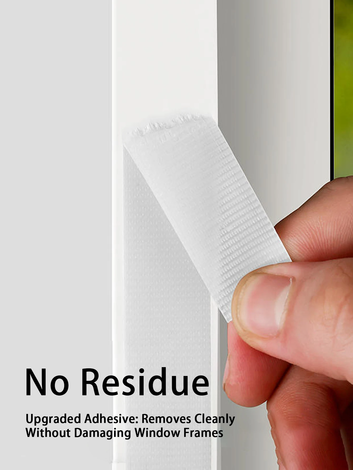 Black Window Screen, Reusable Hook & Loop Mesh, Insect-Proof & Easy to Install for Various Window Sizes