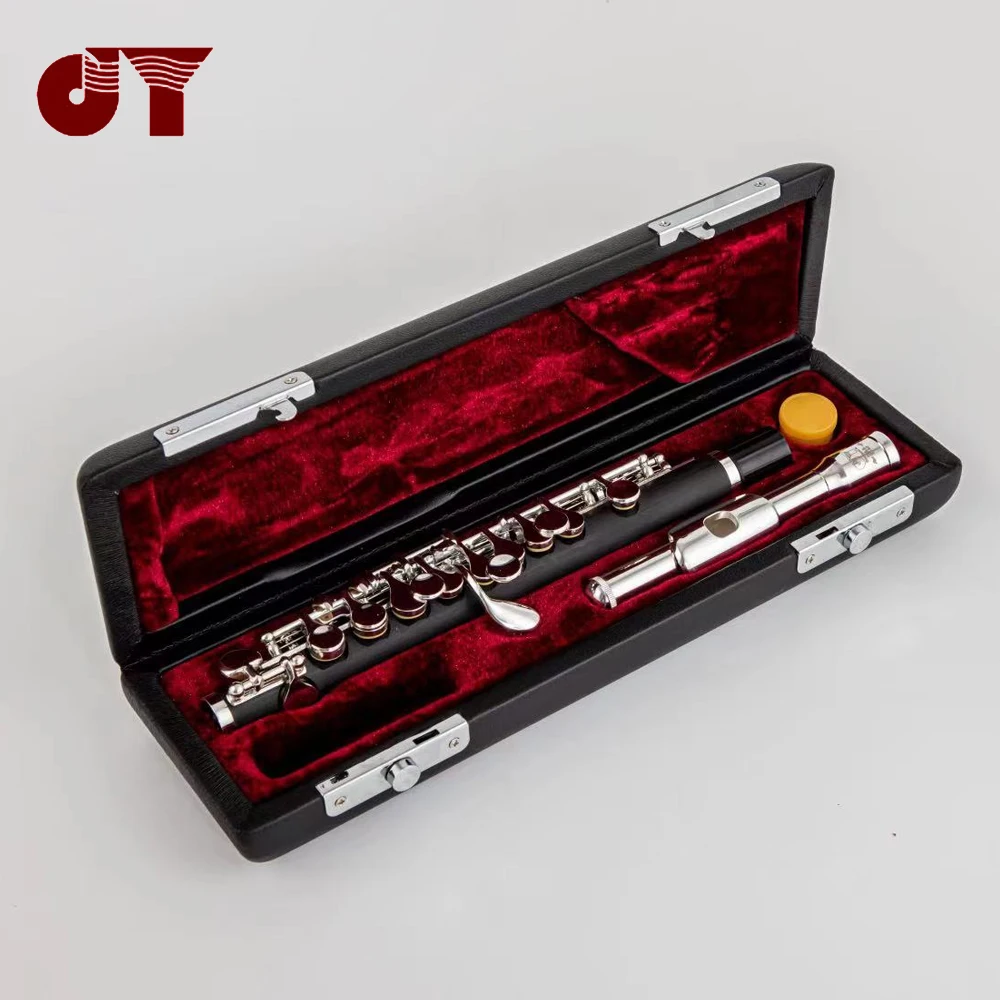 High End JYPC-E100S Piccolo Instrument Keys Ebony Professional Play Nickel Plated Silver woodwind instrument with Case