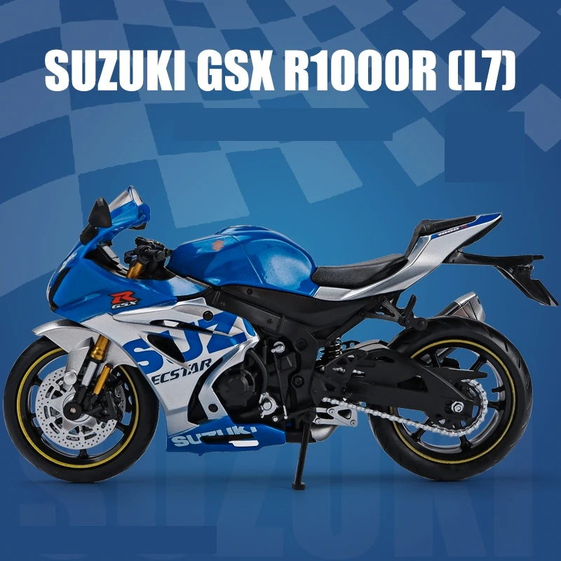 1/12 SUZUKI GSX-R1000RR L7 Toy Motorcycle RMZ City Diecast Metal