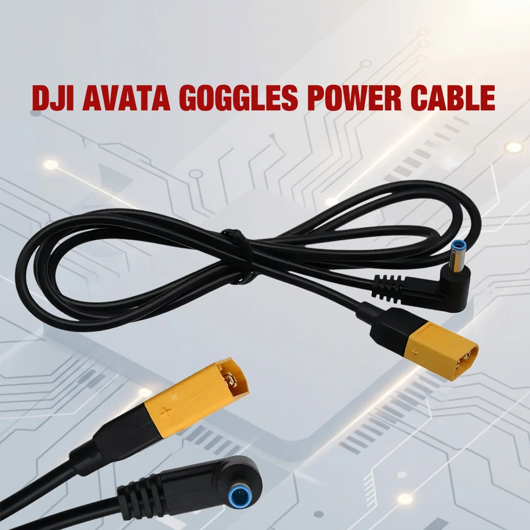 

1.2M Power Cable XT60 Male Plug To 4530 Connector Adapter Wire For DJI Avata Goggles 2 RC FPV Drone Glasses Parts