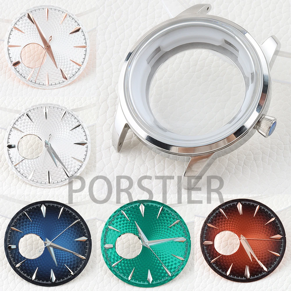 NH38 Watch Dial Face 35mm Hollowed Out Dial 40mm Case for Cocktail Time Presage NH38 Movement Weave Dial No Logo Watch Parts