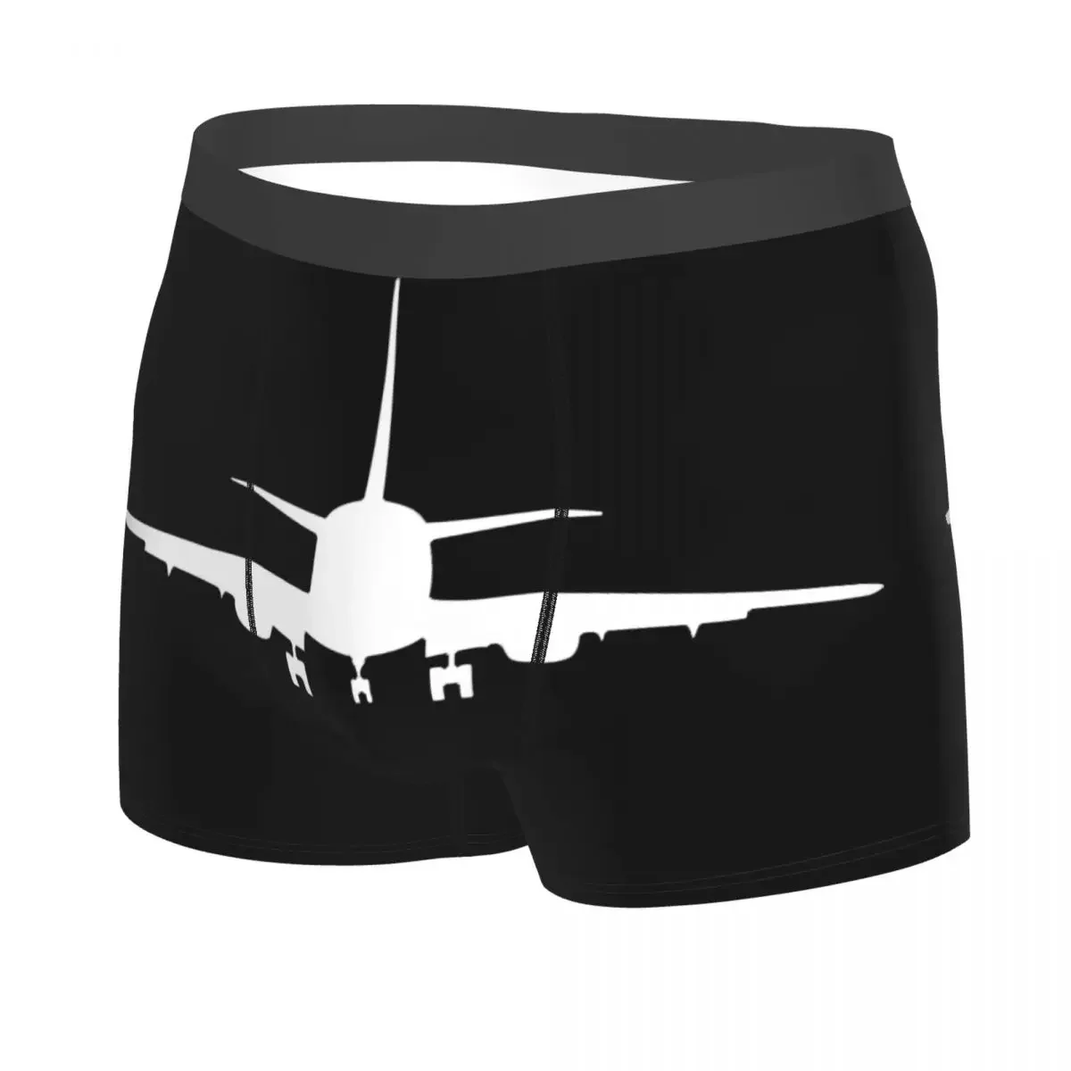 Custom Awesome Airplane Underwear Men Stretch Aviation Plane Pilot Gift Boxer Briefs Shorts Panties Soft Underpants For Male