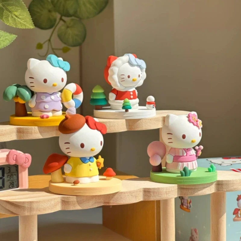 

New Product In Stock Boxed Figurine Featuring The Four Seasons Of Kt Cat Suitable For Car Models Table Decorations And Epoxy