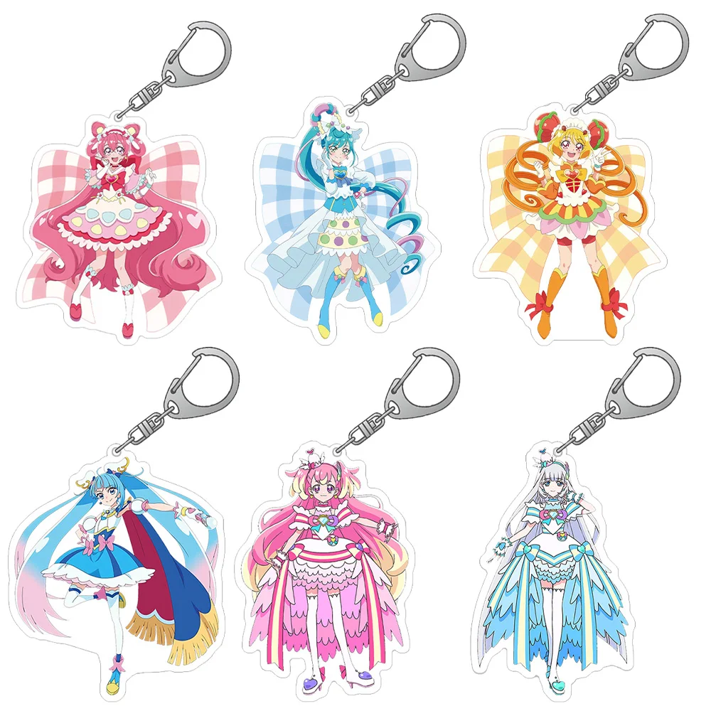 Guo Xiao Luo Japan anime peripheral Cure Beauty Cure Star Cure Milky Cure Soleil cute girl acrylic keychain Bag pendant gift