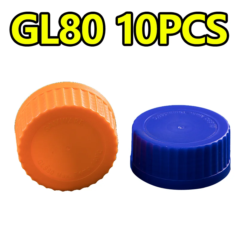 

GL80 reagent bottle cap, blue/orange, pp plastic cap with silicone ring, high temperature resistance 140°,10 pcs