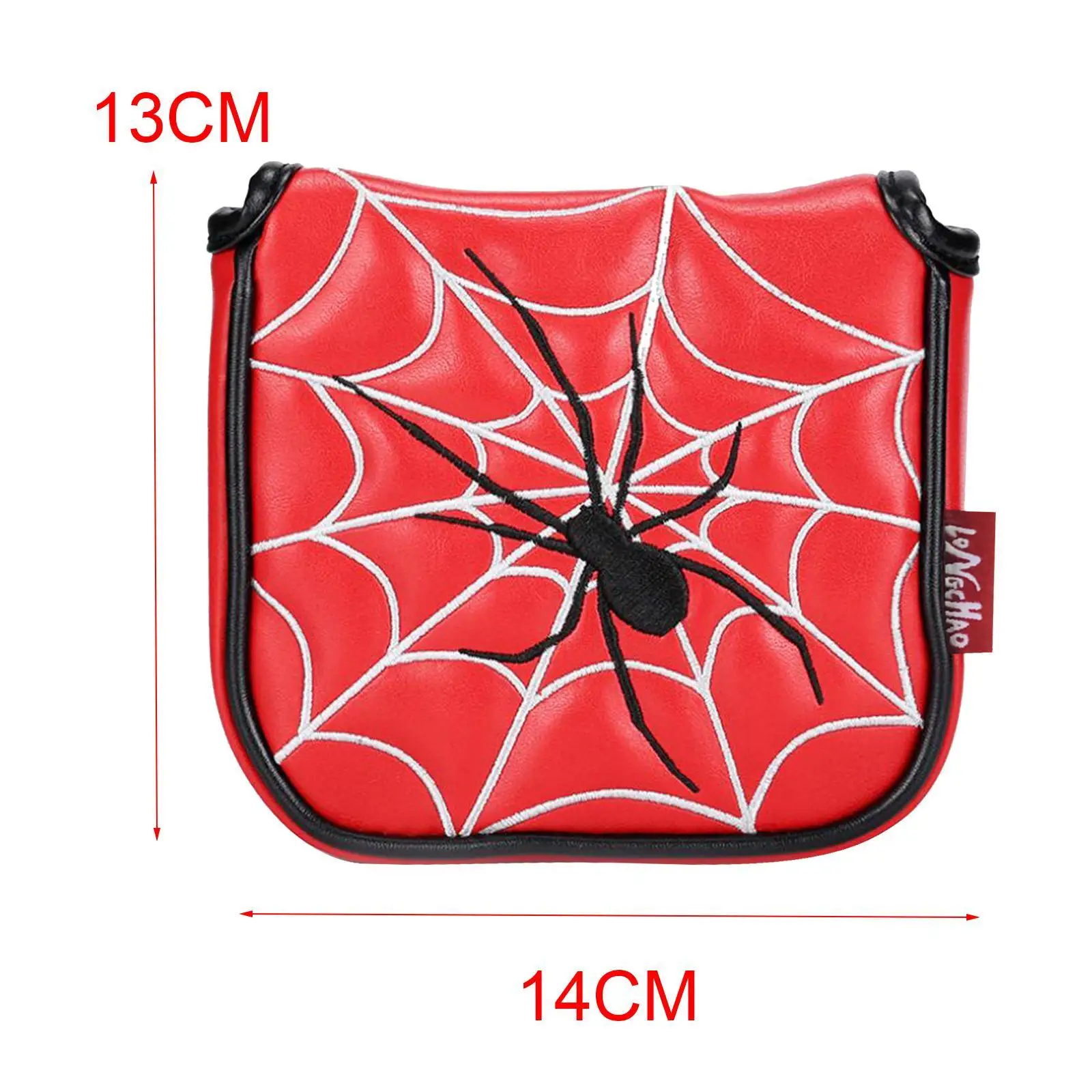 Universal Golf Mallet Putter Cover Square Headcover Magnetic Closure Guard Spider Red