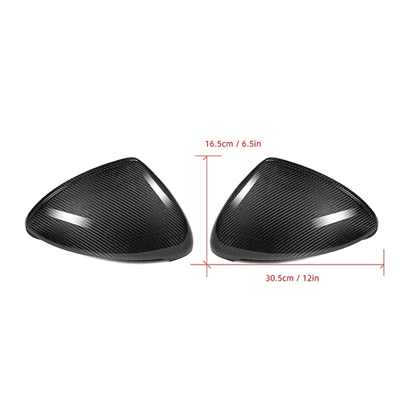 Side Assist Car Mirror Cover Dry Carbon Fiber for Porsche Cayenne Models 958.2