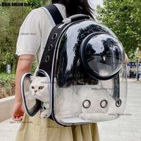 Pet Cat Carrying Bag Space Pet Backpacks Breathable Portable Transparent Backpack Puppy Dog Transport Carrier Space Capsule Bags