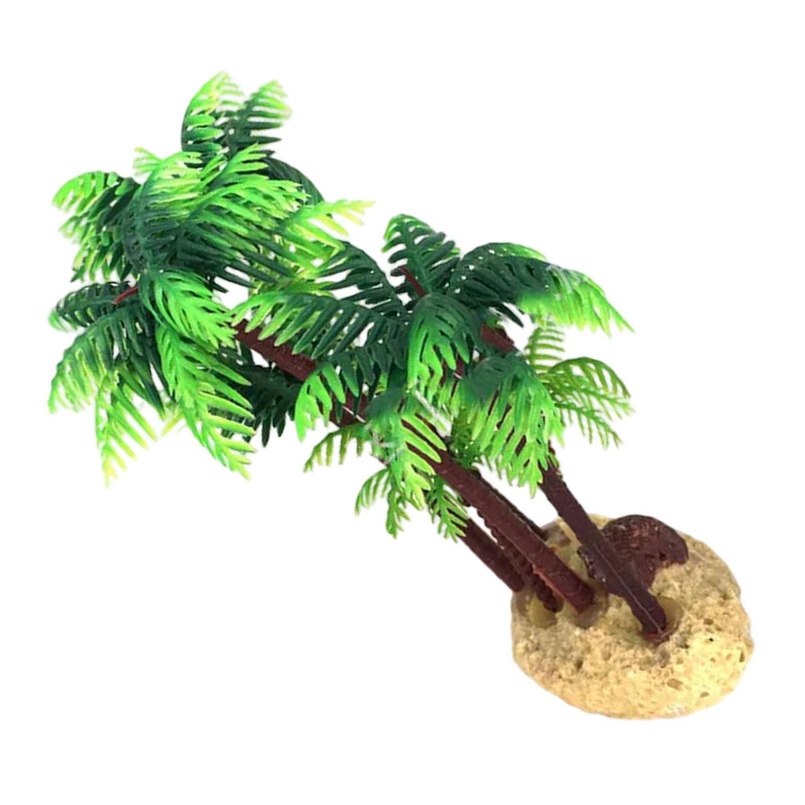 

Realistic 14cm Simulation Plants for Aquarium Mini Coconut Tree Bonsai Decor Fish Tank Landscaping Ornament Miniature Palm Craft