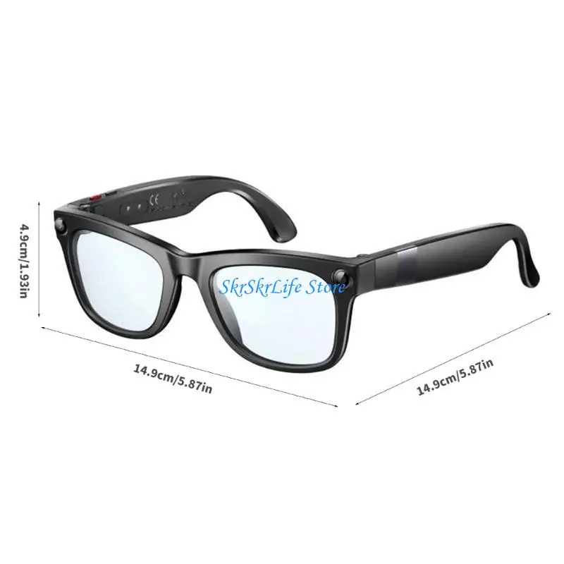 E65E Wearable Camera Glasses with Voice Command and Phone Transfer
