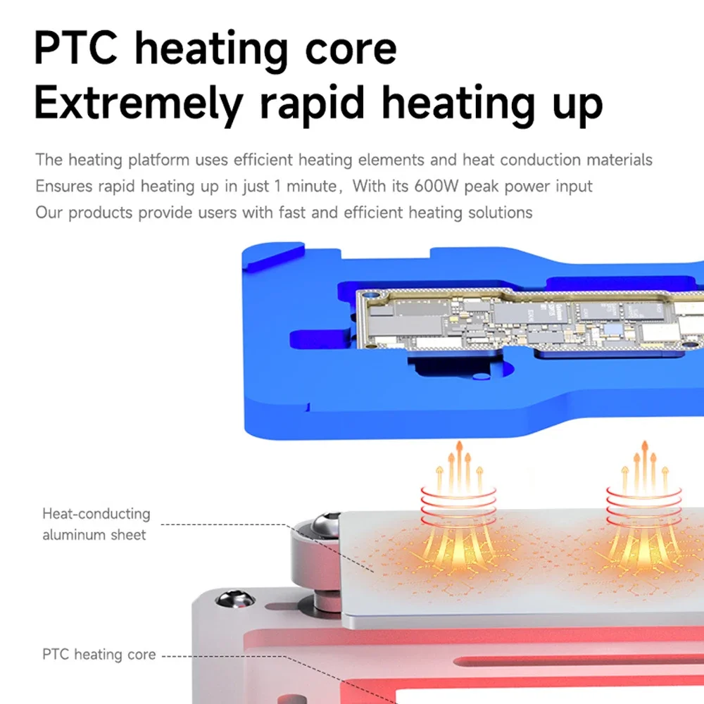 MECHANIC Heat Air Intelligent Temperature Control Preheating Platform For iPhone X-15 16Pro Max Motherboard IC Chip Welding Tool