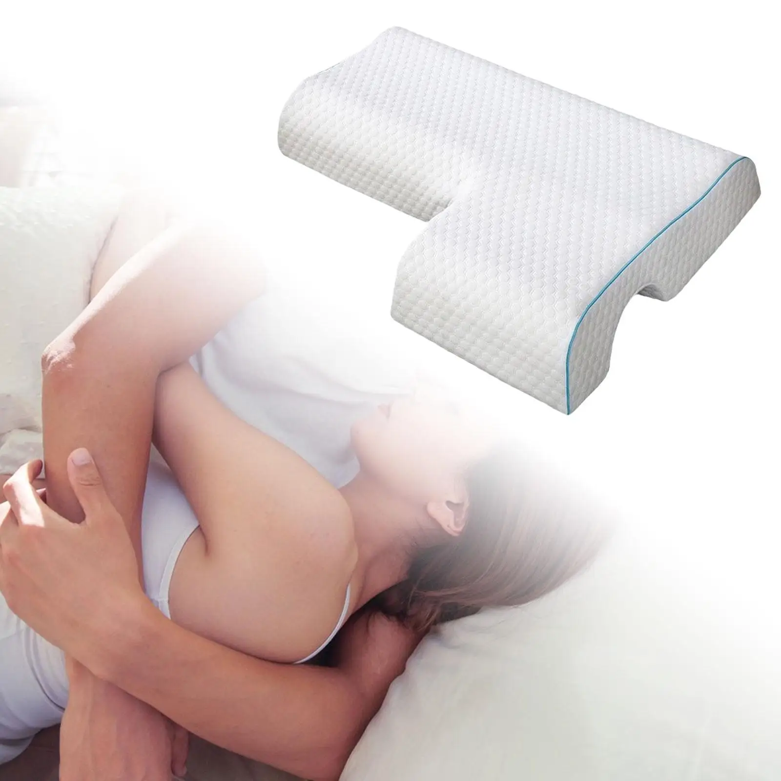 Paare Merging Kissen, seitliches Schlafkissen mit Armloch, gewölbtes Armkissen, Nacken- und Schulterstütze für Liebhaber, Hotel, Zuhause, Schlafzimmer