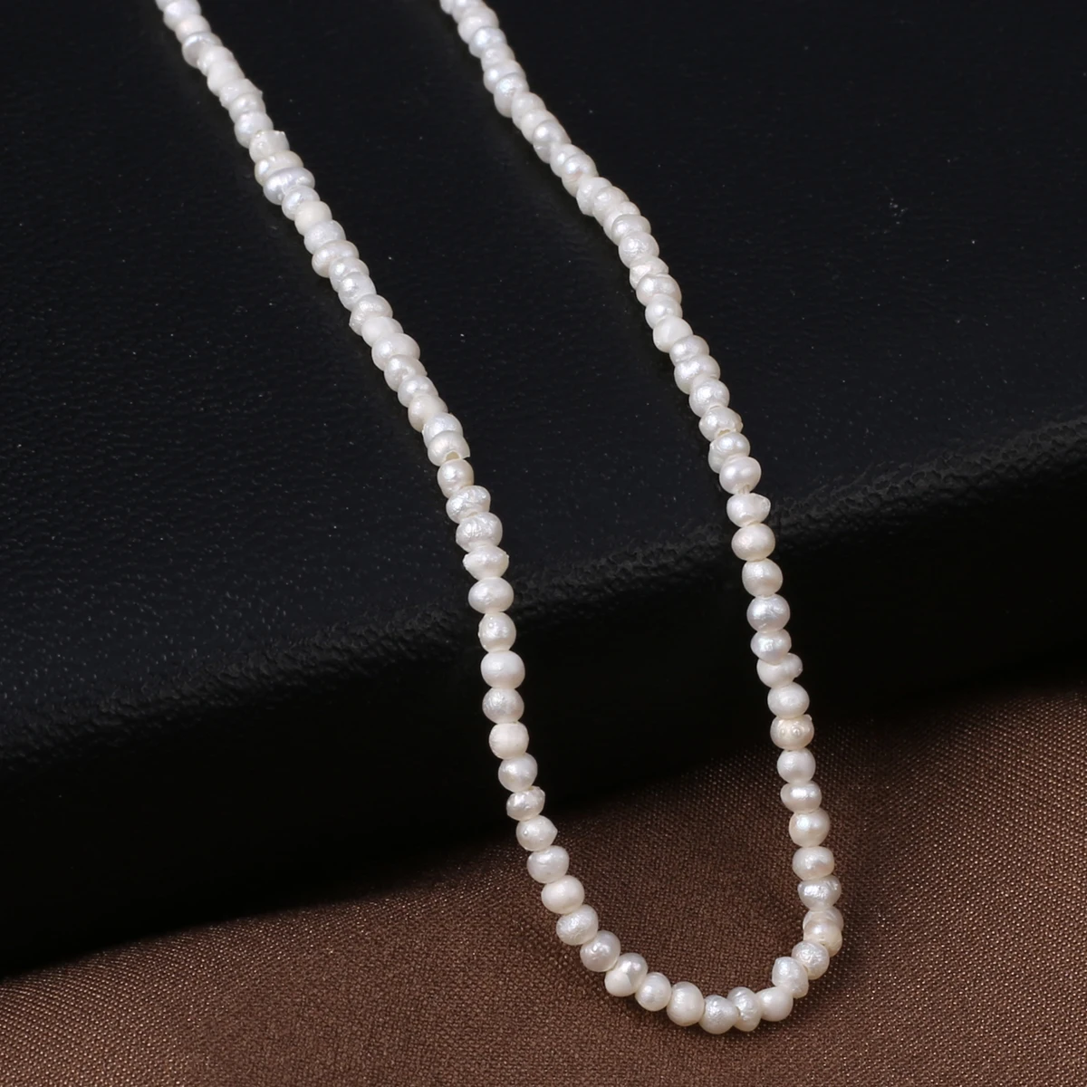 Natural Freshwater Pearl Beads Nearly Round Spaced Isolated Loose Beaded for Jewelry Making DIY Bracelet Necklace Accessories