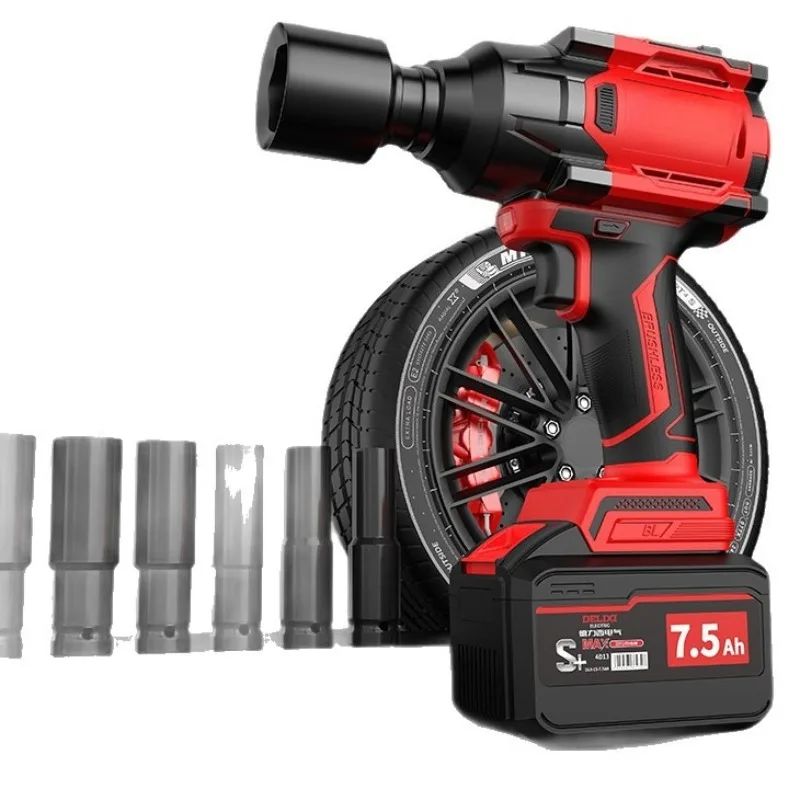 

Brushless lithium battery electric wrench Household impact wrench Shelf high torque sleeve torque wrench