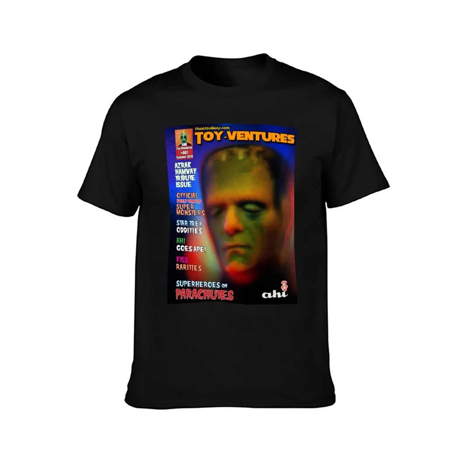 PlaidStallions Toy-Ventures Issue 1 Cover T-Shirt, Summer Casual Cotton Tee, Oversized Streetwear Tops, Vintage Graphic Print