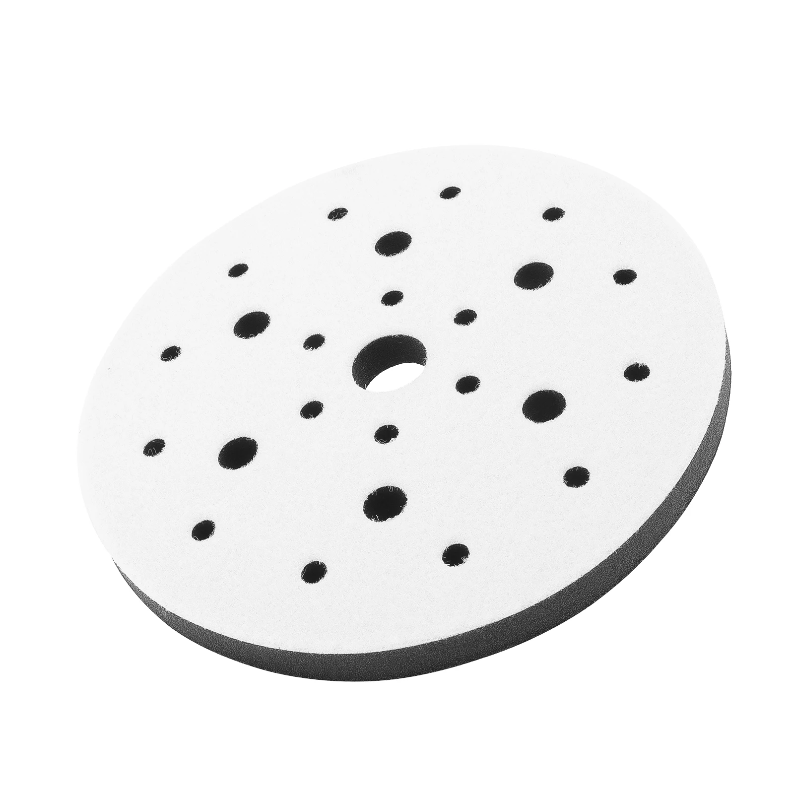 6-Inch 25 Holes Interface Pad Hook and Loop Soft Density Sponge Cushion Buffer Backing Pad Polishing Sponge Cushion Pad