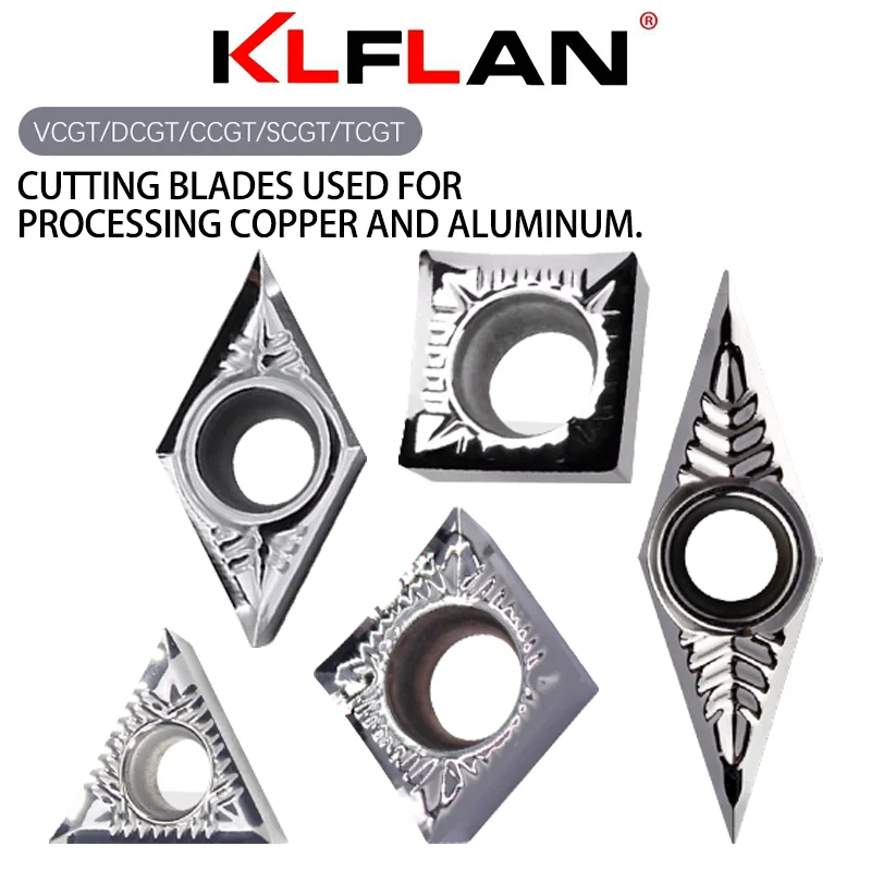 

KLFLAN DCGT CCGT VCGT SCGT TCGT Series Carbide Inserts CNC Machine Tools Inserts Aluminum Turning Tools