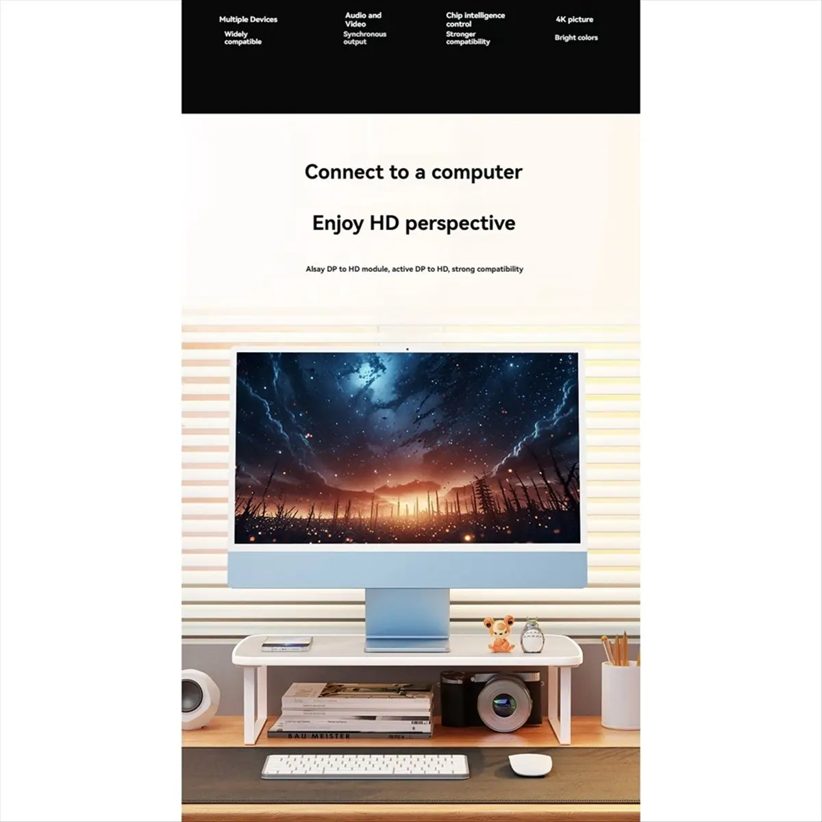 

[В наличии] DP Male to -Compatible Female Adapter Board PS176 Active Conversion Support 4K/60HZ HD Conversion